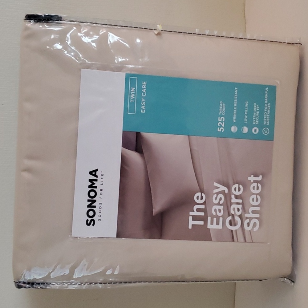 Three Piece 525 Thread Twin Sheet Set